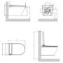 Wall Hung Smart Bidet Japanese Toilet with Heated Seat & 1160mm Frame Cistern and Black Sensor Flush Plate - Purificare