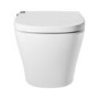 Wall Hung Smart Bidet Japanese Toilet with Heated Seat & 1160mm Frame Cistern and Black Sensor Flush Plate - Purificare