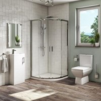 900 x 900mm Quadrant Shower Suite with 400mm White Vanity Unit  Toilet & Tray - Ashford 900 x 900mm Quadrant Shower Suite with 400mm White Vanity Unit  Toilet & Tray - Ashford