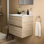 500mm Ideal Standard Eurovit+ Oak Wall Hung Vanity Unit with Basin