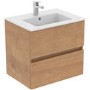 500mm Ideal Standard Eurovit+ Oak Wall Hung Vanity Unit with Basin