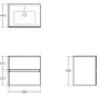 600mm Ideal Standard Eurovit+ White Wall Hung Vanity Unit with Basin