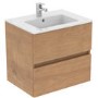 600mm Ideal Standard Eurovit+ Oak Wall Hung Vanity Unit with Basin