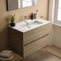 Ideal Standard Oak Eurovit+ 800mm Wall Hung Vanity Unit with Basin