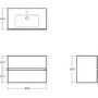 Ideal Standard Oak Eurovit+ 800mm Wall Hung Vanity Unit with Basin