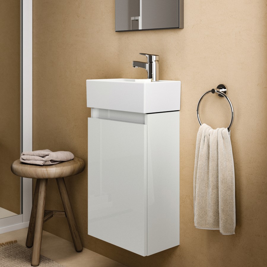 Ideal Standard Eurovit+ 350mm White Right-Hand Wall Hung Vanity Unit with Basin