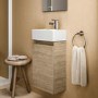 350mm Ideal Standard Eurovit+ Oak Right-Hand Wall Hung Vanity Unit with Basin