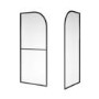 1400x900mm Black Curved Glass Wet Room Shower Screen Enclosure with Towel Rail- Raya