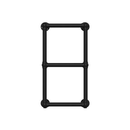 Black Vertical Traditional Towel Radiator 700 x 400mm Regent