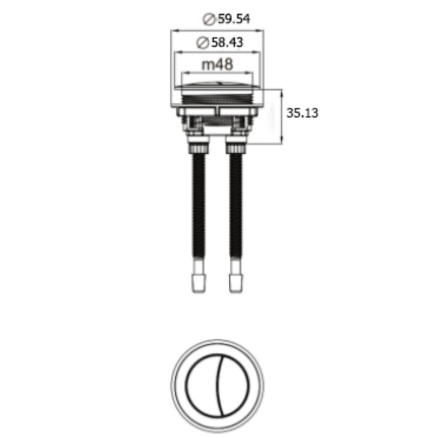 Close Coupled Rimless Toilet with Soft Close Seat and Brushed Brass Fittings - Ripley