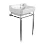 Traditional 2 Tap Hole Basin with Chrome Wash Stand 570mm - Ripley