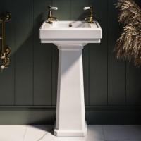 Traditional Cloakroom 2 Tap Hole Full Pedestal Basin 450mm - Park Royal Traditional Cloakroom 2 Tap Hole Full Pedestal Basin 450mm - Park Royal