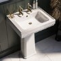 Traditional Full Pedestal 2 Tap Hole Basin 583mm - Park Royal