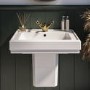 Traditional Semi Pedestal 1 Tap Hole Basin 583mm - Park Royal