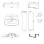 Full Pedestal 1 Tap Hole Basin 615mm - Roma