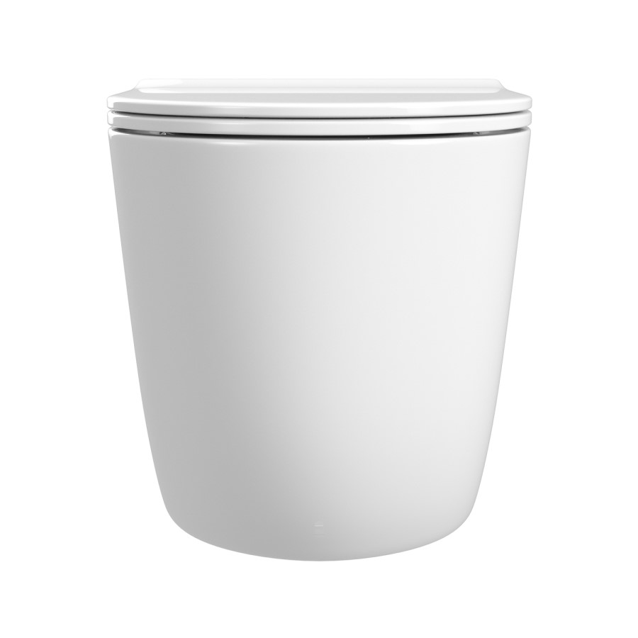 ONLY OPENED - Back to Wall Rimless Toilet and Soft Close Seat - Roma