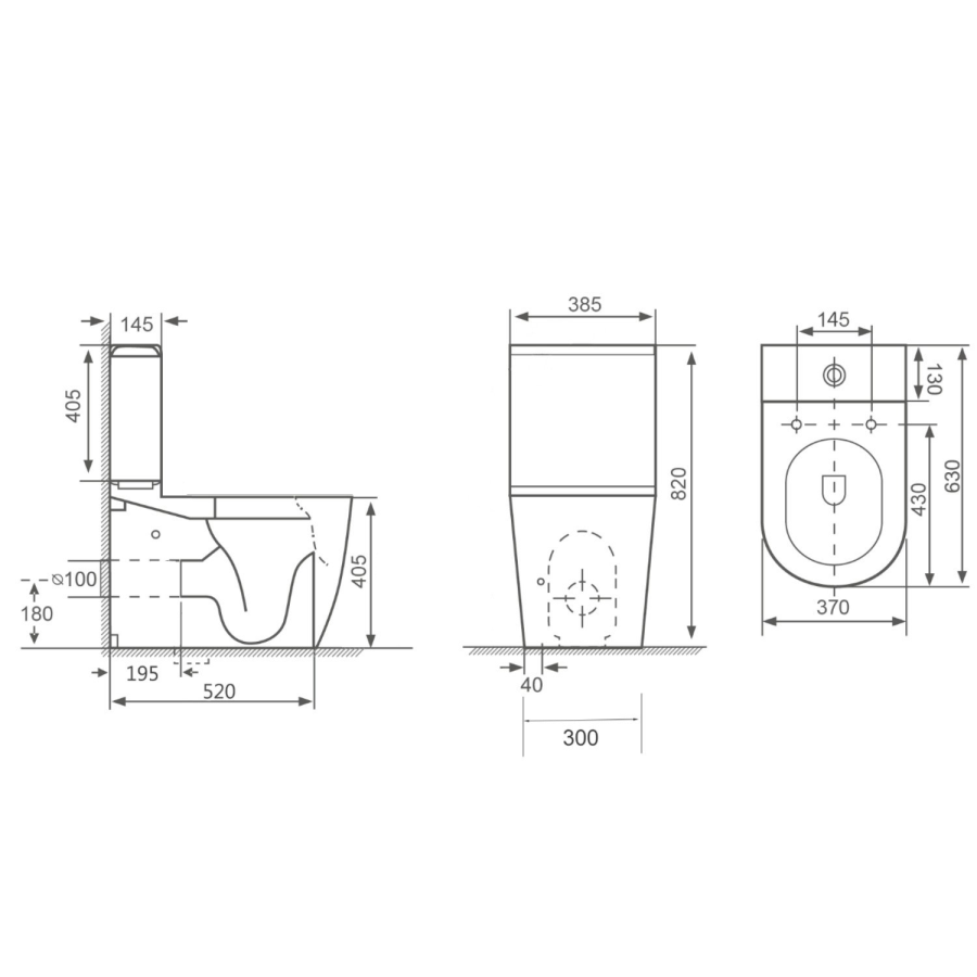 Newport Close Coupled Smart Bidet Japanese Toilet with Heated Seat - Purificare
