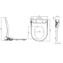 Addison Close Coupled Open Back Smart Bidet Japanese Toilet with Heated Seat - Purificare