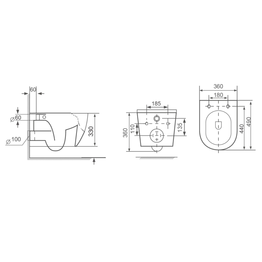 Roma Wall Hung Smart Bidet Japanese Toilet with Heated Seat - Purificare