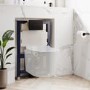 Grade A1 - Concealed Cistern 820mm Wall Hung Toilet Frame with Pneumatic Flush Plate in Matt Black - Elira