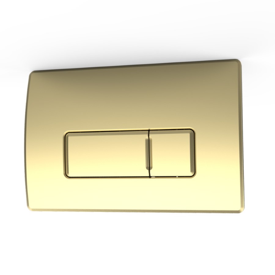 820mm Wall Hung Toilet Frame & Brass Pnuematic Dual Flush Plate with Concealed Cistern - Elira