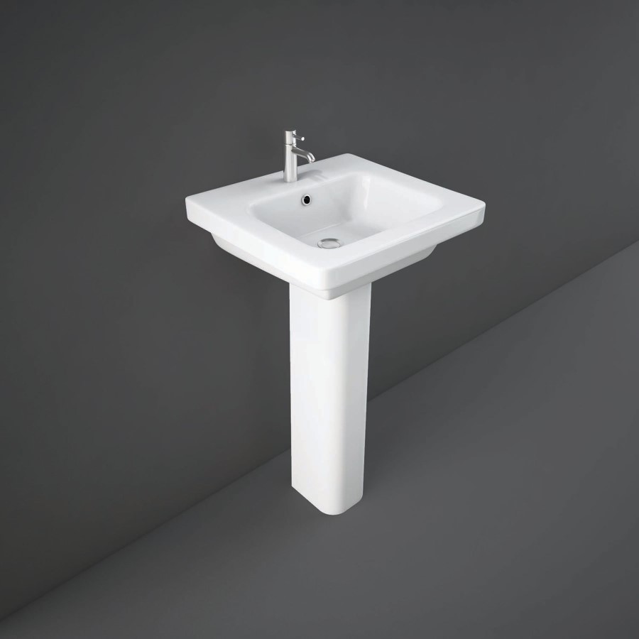 Rak Ceramics Rectangular Pedestal Basin 500mm