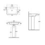 Rak Ceramics Rectangular Pedestal Basin 650mm