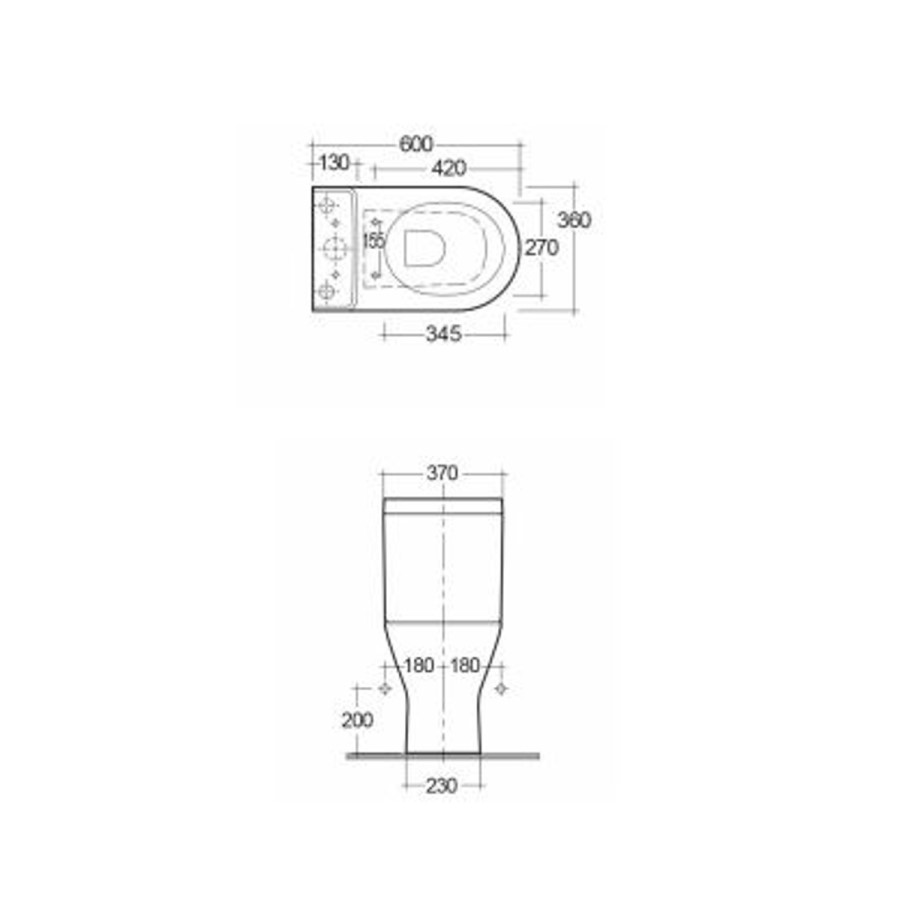 Mini Close Coupled Toilet with Soft Closed Seat - RAK Resort