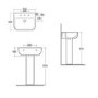 Rak Ceramics Rectangular Pedestal Basin 520mm