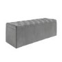 ONLY OPENED - Safina Ottoman Storage Box in Grey Velvet