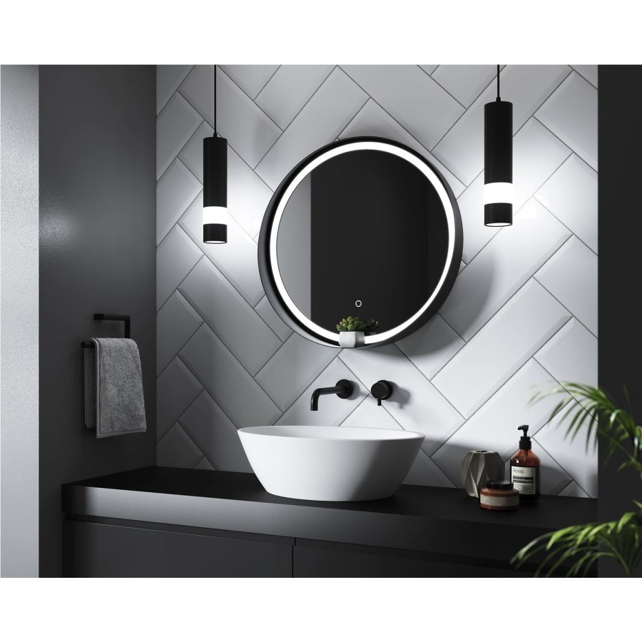 Set of 2 IP44 Black Bathroom Pendant Lights - Solinas