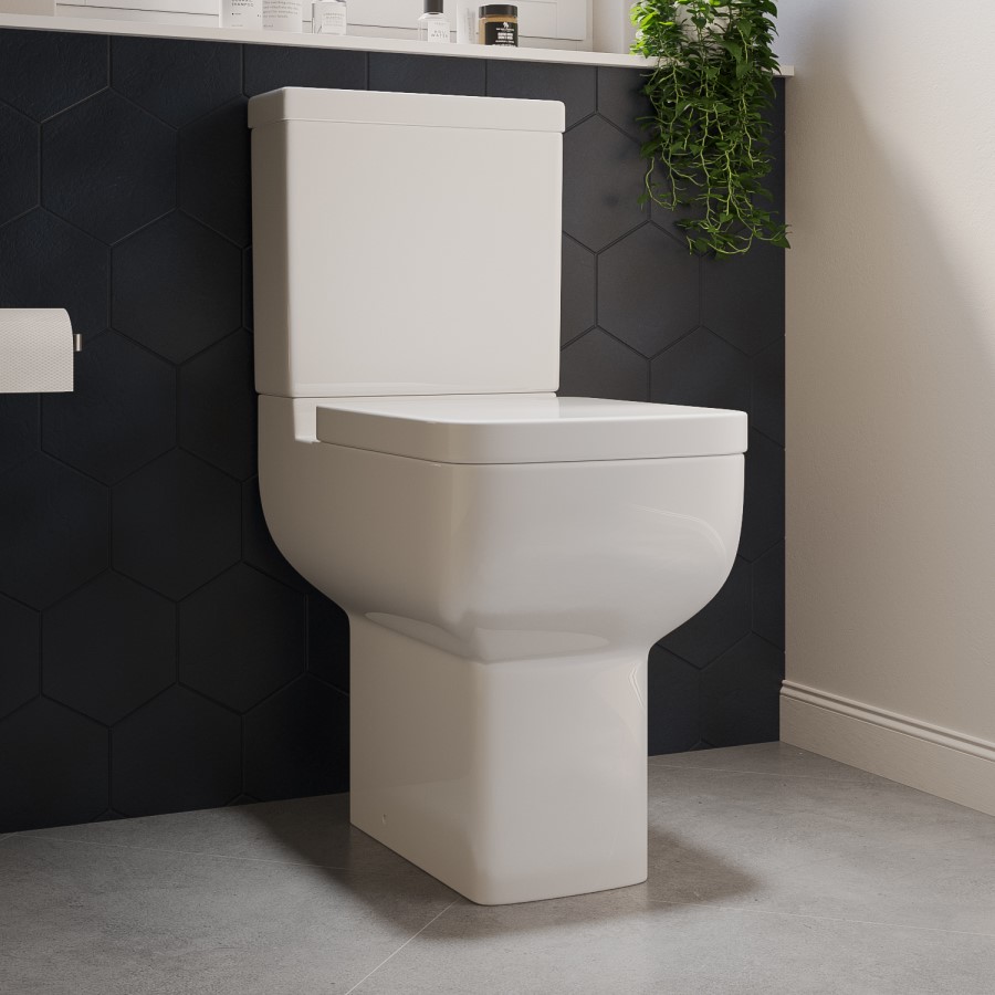 Close Coupled Comfort Height Short Projection Toilet with Soft Close Seat - Seren