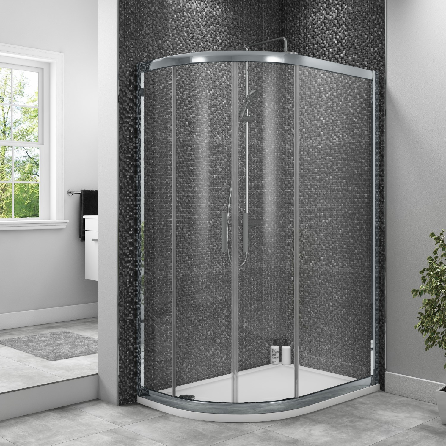 Taylor Moore Offset Reversible Quadrant Shower Enclosure With