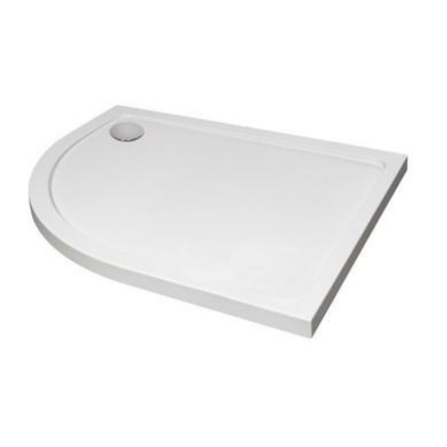 1200 x 900mm Left hand Offset Reversible Quadrant Shower Enclosure  & Offset Quadrant Acrylic Capped Stone Shower Tray 