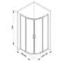 1200 x 900mm Left hand Offset Reversible Quadrant Shower Enclosure  & Offset Quadrant Acrylic Capped Stone Shower Tray 