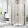 900 x 900mm Quadrant Shower Enclosure with Twin Sliding Doors & Acrylic Capped Stone Shower Tray