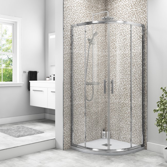 900 x 900 Quadrant Sliding Shower Enclosure - 6mm Easy Clean Glass - Taylor & Moore