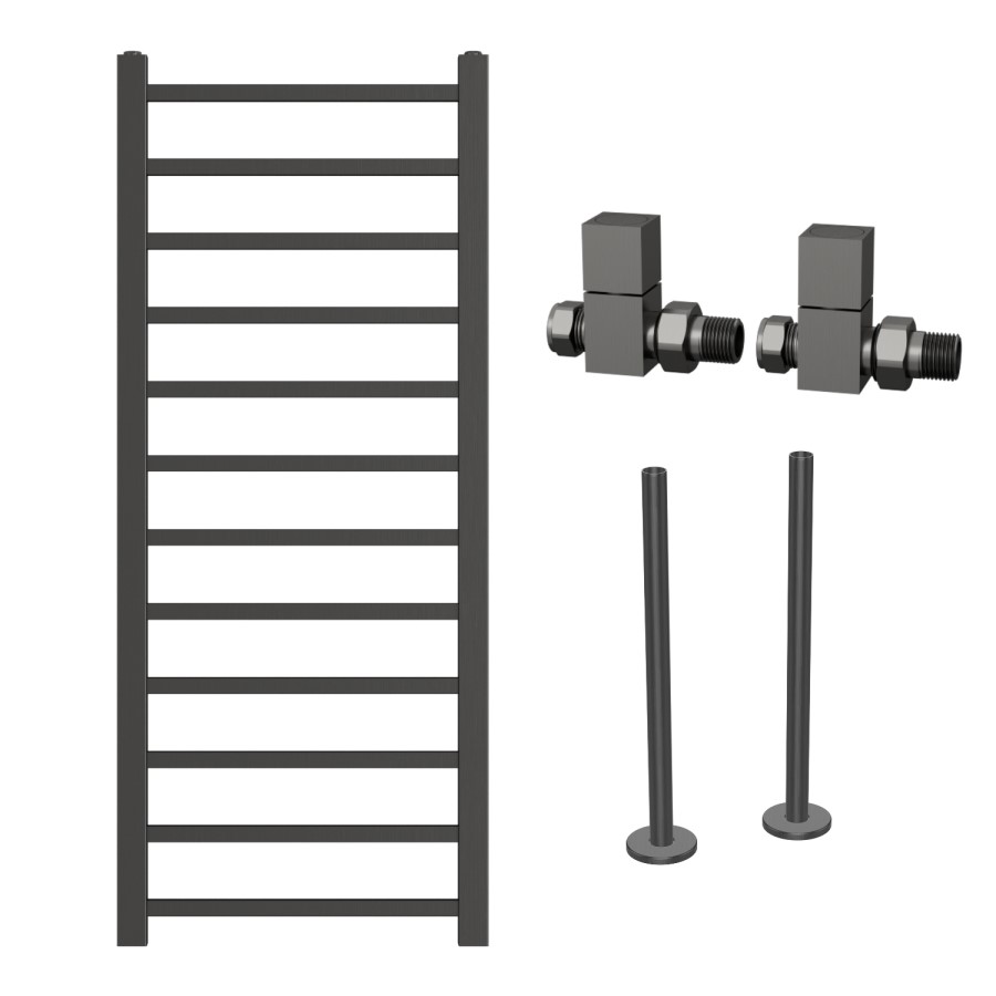 Gunmetal Grey Towel Radiator 1200 x 500mm - Sonoran