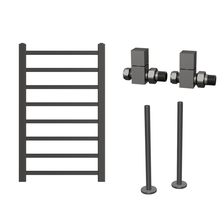 Gunmetal Grey Towel Radiator 800 x 500mm - Sonoran