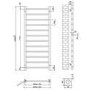 Brass Towel Radiator 1200 x 500mm with Pipe Kit and Straight Valves - Sonoran