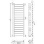 Brass Towel Radiator 1600 x 500mm with Pipe Kit and Straight Valves - Sonoran