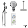 SmarTap White Smart Shower System with Slider Kit and Ceiling Shower Set