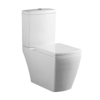 Square Close Coupled Toilet with Soft Close Seat