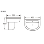 Semi Pedestal Sink - 1 Tap Hole