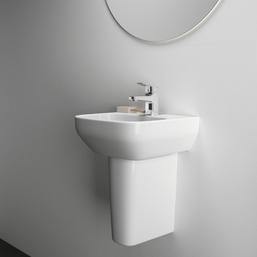Ideal Standard i.Life A 1 Tap Hole Semi Pedestal Basin 400mm