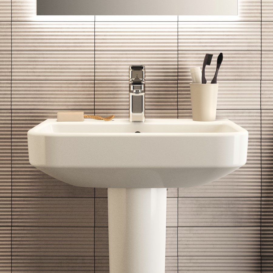 Ideal Standard i.Life S Compact 1 Tap Hole Full Pedestal Basin 550mm