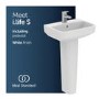 Ideal Standard i.Life S Compact 1 Tap Hole Full Pedestal Basin 500mm