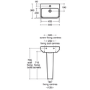 Ideal Standard i.Life S Compact 1 Tap Hole Full Pedestal Basin 500mm