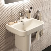 Ideal Standard i.Life S Compact 1 Tap Hole Semi Pedestal Basin 500mm