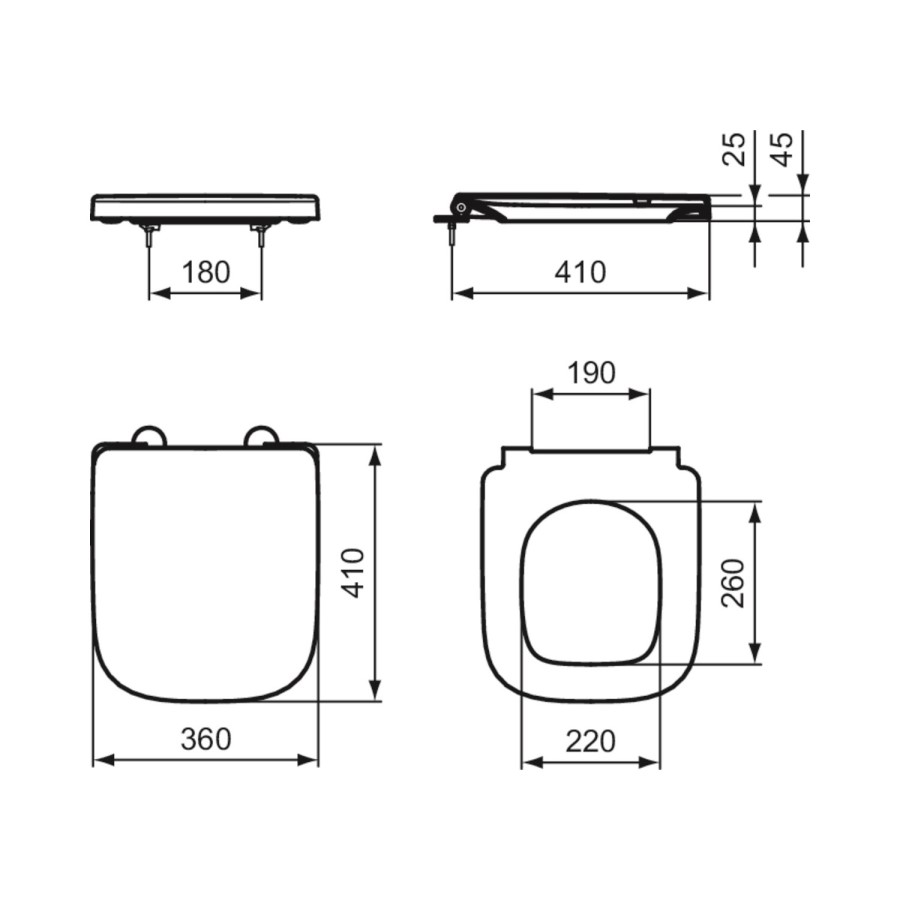 Ideal Standard i.life S Close Coupled Rimless Short Projection Corner Toilet With Soft Close Seat